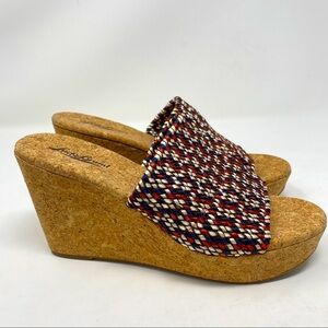 Lucky Brand Marilynn Cork Platform Sandals Comfort Stretch Women's Size 8.5